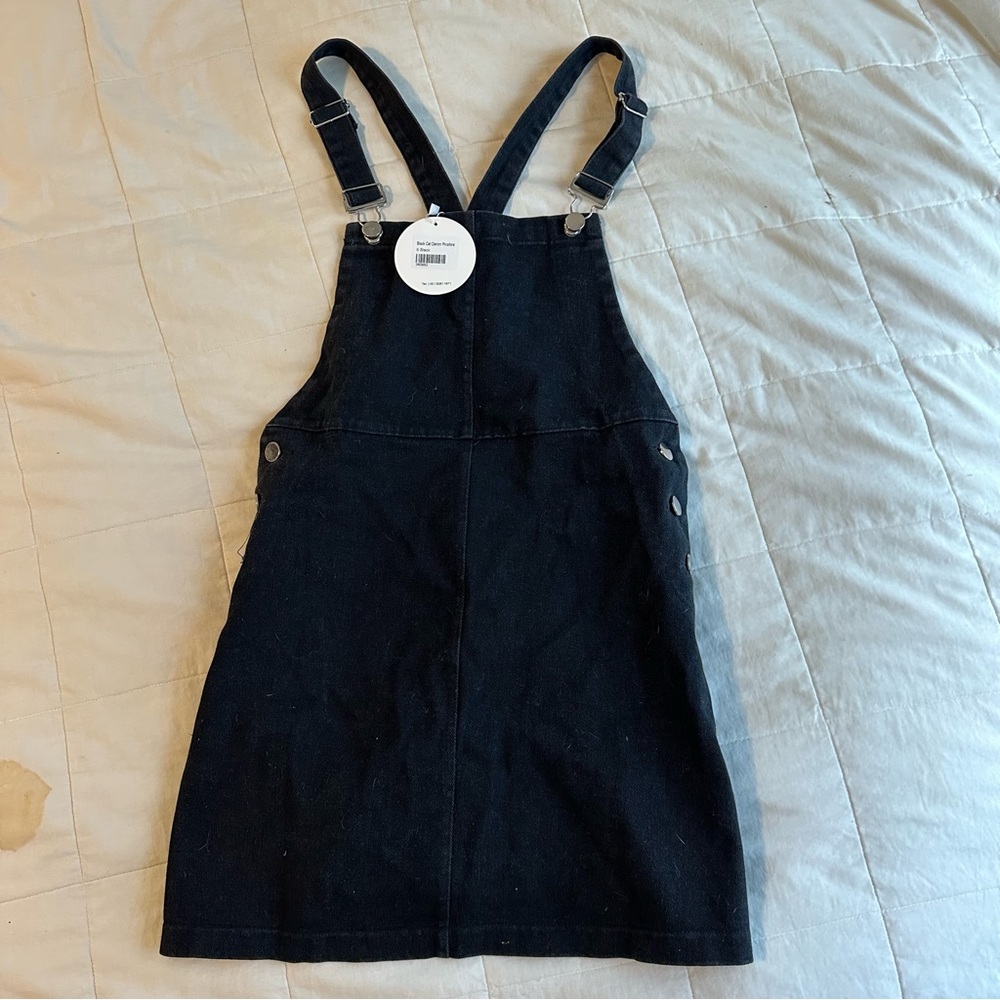 NWT black pinafore dress